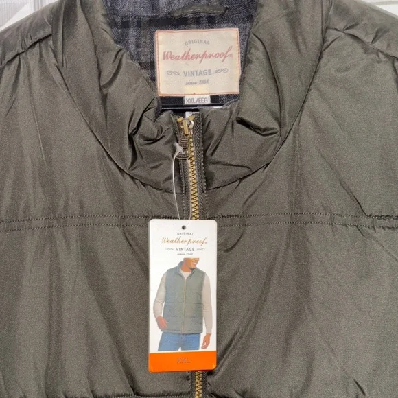 Weatherproof Men's Dark Gray Quilted Vest - Picture 2 of 4